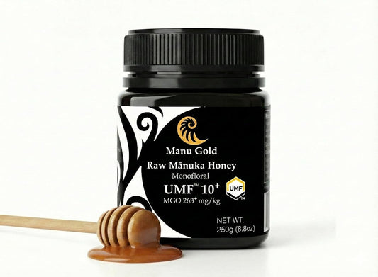 Manu Gold UMF 10+ Mānuka Honey, 250g