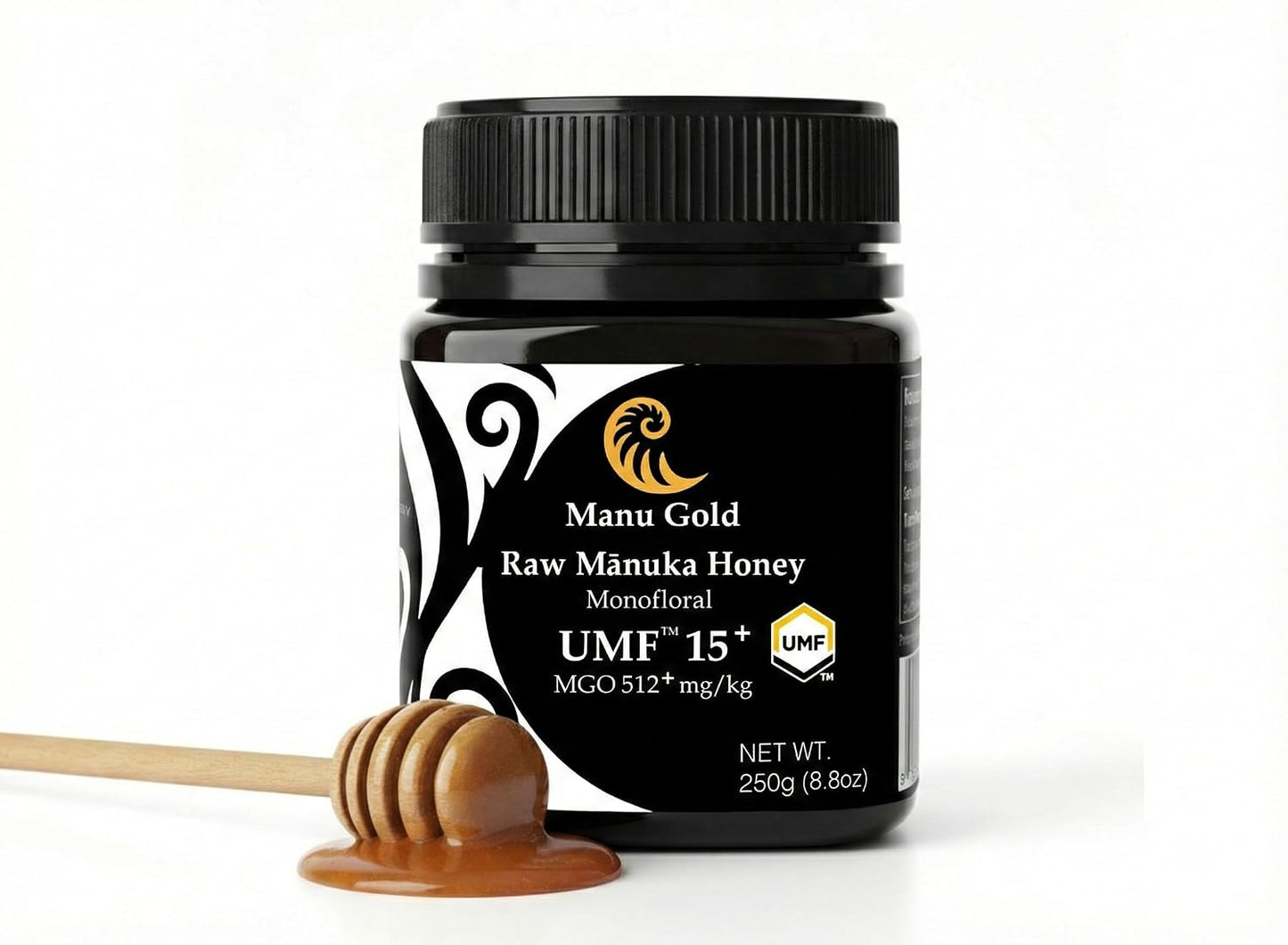 Manu Gold UMF 15+ Mānuka Honey, 250g